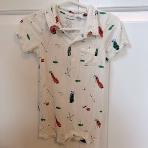 angel dear golf patterned shortie sized 12-18 months